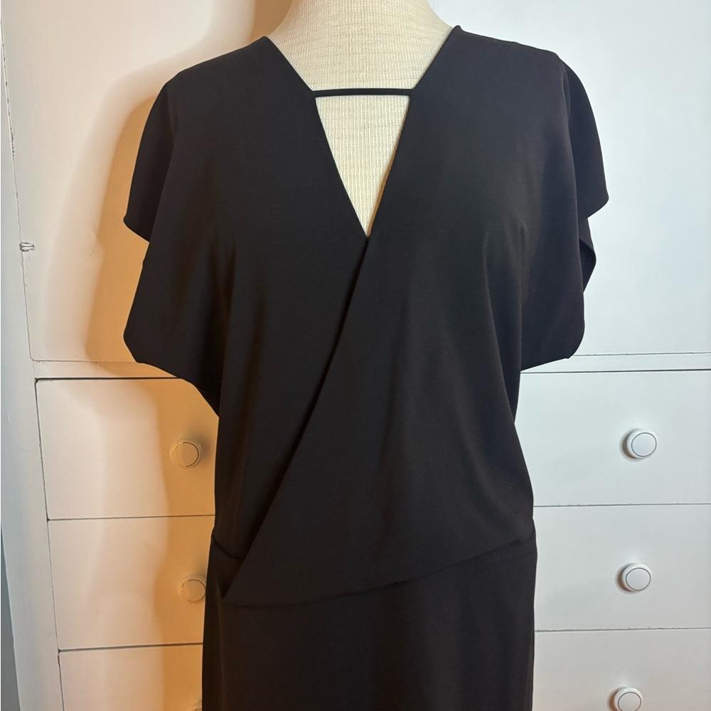 Halston Heritage Little Black Dress Midsize - Picture 2 of 6